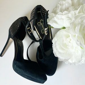 Jessica Simpson Suede T Strap Pumps
